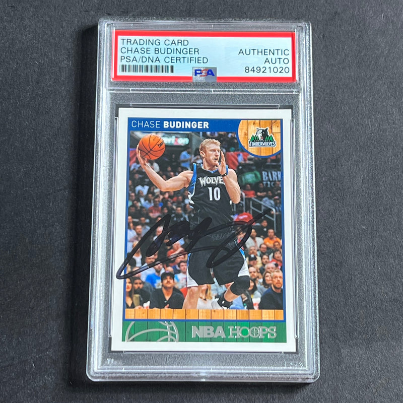 2013-14 Panini Hoops #216 Chase Budinger Signed Card AUTO PSA Slabbed Timberwolves