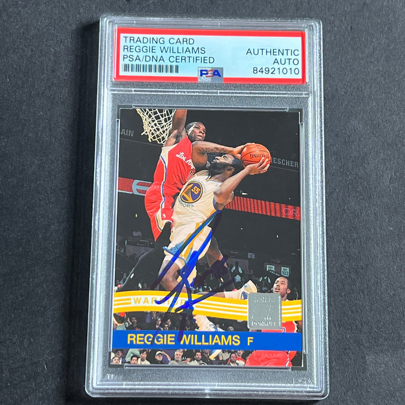 2010-11 Donruss #193 Reggie Williams Signed Card AUTO PSA Slabbed Warriors