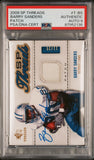 2009 SP Threads Patch #T-BS Barry Sanders Signed Card PSA Authentic AUTO 9 Slabbed Lions