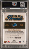 2009 SP Threads Patch #T-BS Barry Sanders Signed Card PSA Authentic AUTO 9 Slabbed Lions