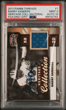 2011 Panini Threads Heritage Collection-Material #1 Barry Sanders Signed Card PSA 9 AUTO 10 Slabbed Lions