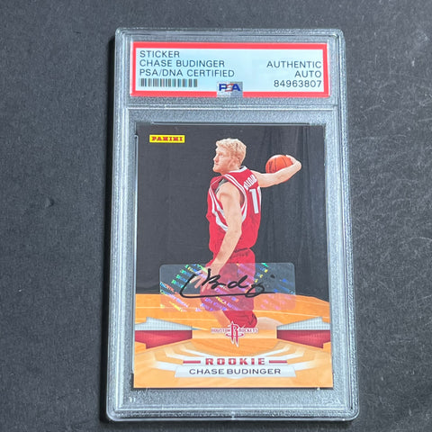 2008-09 Panini Prizm #392 Chase Budinger Signed Card AUTO PSA Slabbed Rockets