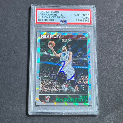 2014-15 Panini NBA Hoops #223 Josh McRoberts Signed Rookie Card AUTO PSA Slabbed Heat