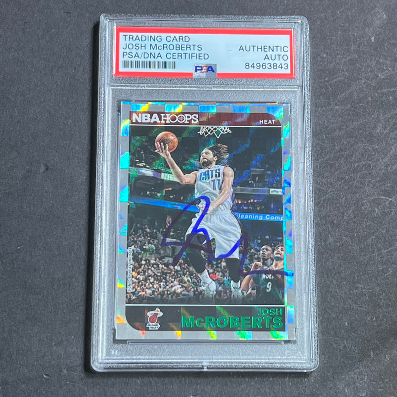 2014-15 Panini NBA Hoops #223 Josh McRoberts Signed Rookie Card AUTO PSA Slabbed Heat