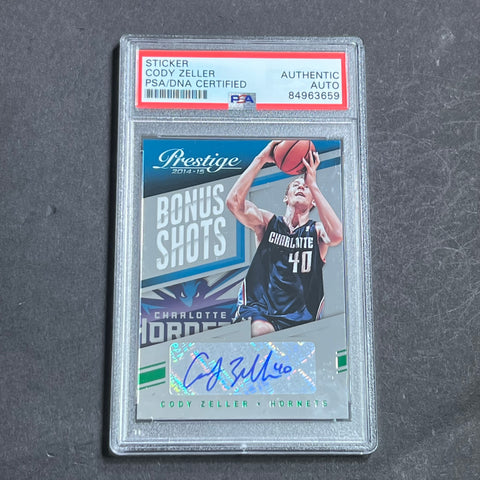 2014-15 Panini Prestige #78 Cody Zeller Signed Card AUTO PSA Slabbed Charlotte