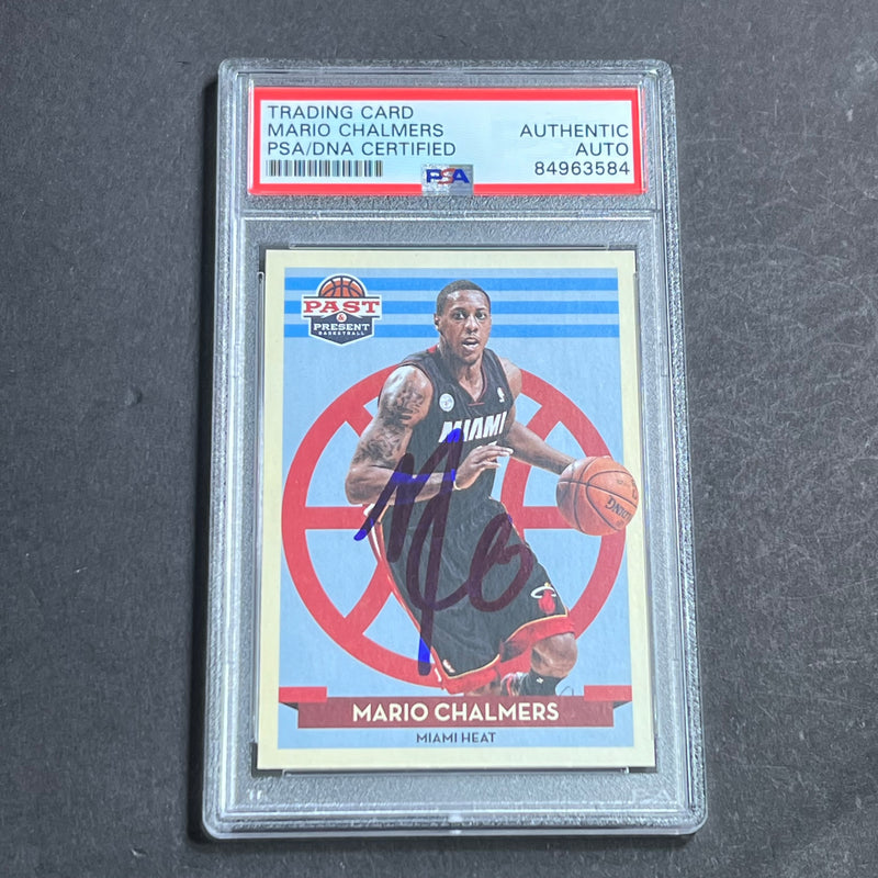 2012 NBA Lifetime #127 Mario Chalmers Signed Card AUTO PSA Slabbed Heat