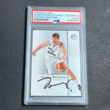 2011-12 SP Authentic #40 Donatas Motiejunas Signed Card AUTO PSA Slabbed Lithuania