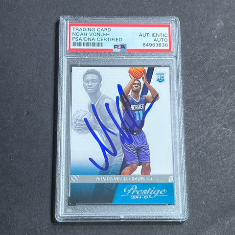 2014-15 Panini Prestige #169 Noah Vonleh Signed Card AUTO PSA/DNA Slabbed RC Hornets