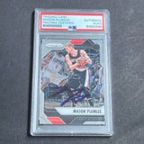 2016-17 Panini Prizm #276 Mason Plumlee Signed Card AUTO PSA Slabbed Trail Blazers