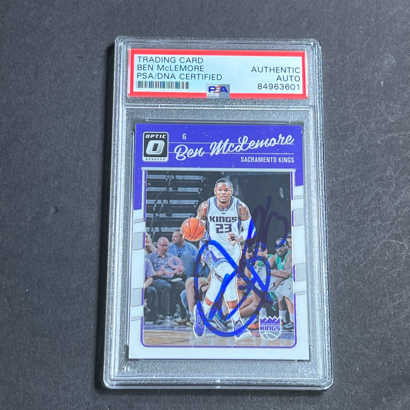 2016-17 Donruss Optic #55 Ben McLemore Signed Card AUTO PSA Slabbed Kings