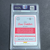 2016-17 Panini Donruss #113 Sam Dekker Signed Card AUTO PSA Slabbed RC Rockets