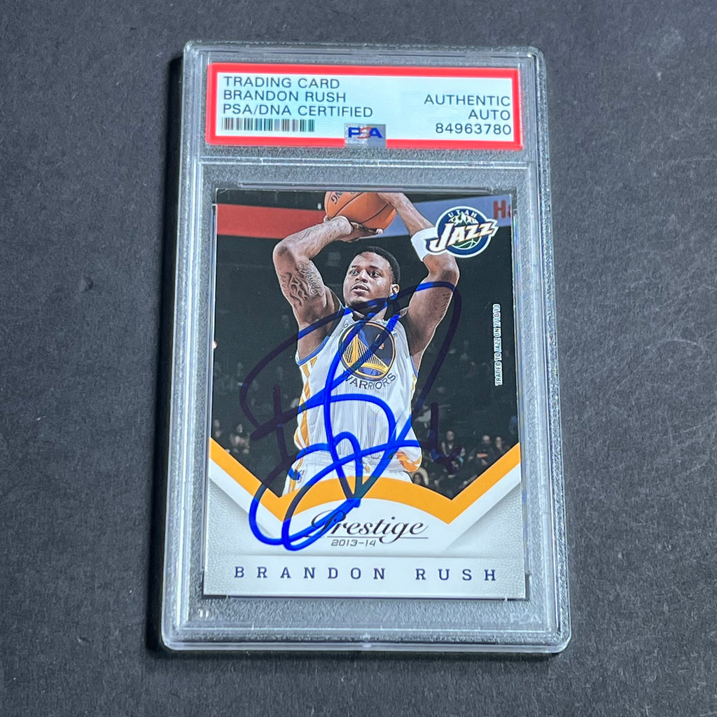 2013-14 Panini Prestige #102 Brandon Rush Signed Card AUTO PSA