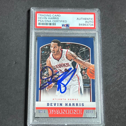 2012-13 Panini Basketball #51 Devin Harris Signed Card AUTO PSA Slabbed Hawks