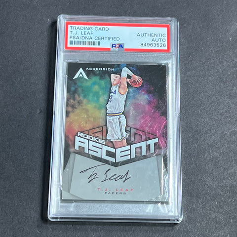 2017-18 Panini Ascension #ASC-TJL TJ Leaf Signed Card AUTO PSA Slabbed RC Pacers