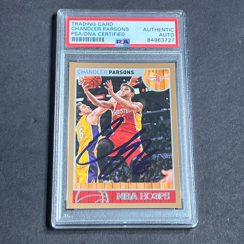 2013-14 Panini Hoops #99 Chandler Parsons Signed Card AUTO PSA/DNA Slabbed Rockets