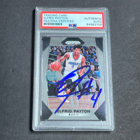 2017-18 Panini Prizm #71 Elfrid Payton Signed Card AUTO PSA/DNA Slabbed Magic