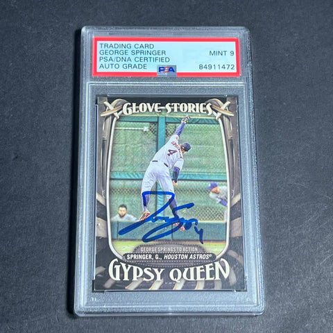 2016 Topps Gypsy Queen #GS-8 George Springer Signed Card PSA Slabbed Auto 9 Astros