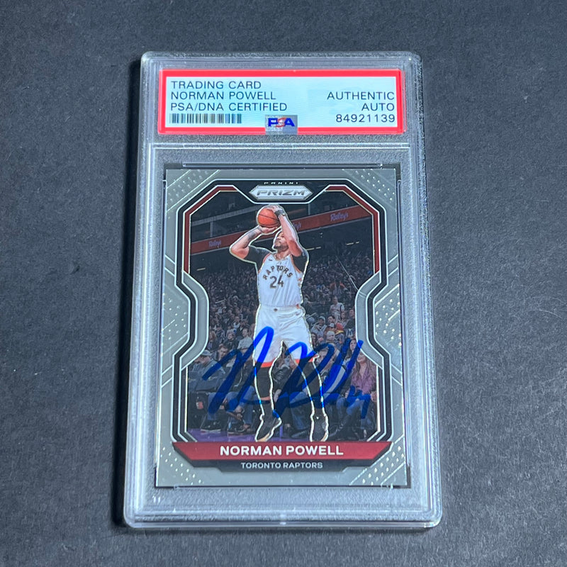 2020-21 Panini Prizm #157 Norman Powell Signed Card AUTO PSA Slabbed Raptors