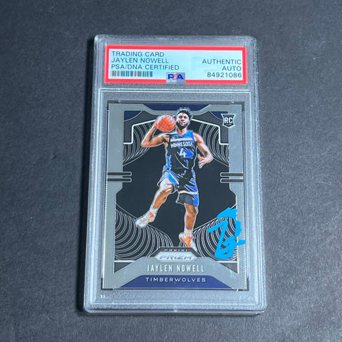 2019-20 Panini Prizm #281 Jaylen Nowell Signed Card AUTO PSA Slabbed TImberwolves