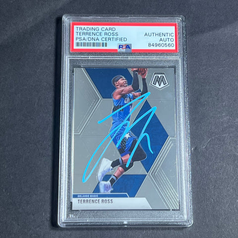 2019-20 Panini Mosaic #52 Terrence Ross Signed Card AUTO PSA/DNA Slabbed Magic