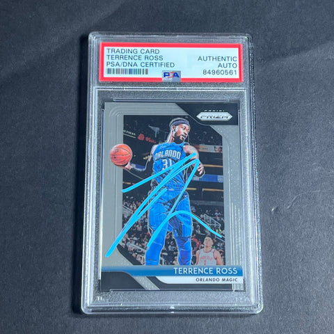 2018-19 Panini Prizm #149 Terrence Ross Signed Card AUTO PSA Slabbed Magic