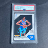 2022-2023 Panini Instant #RPS 11 Jalen Williams Signed Card PSA AUTO RC Slabbed Thunder