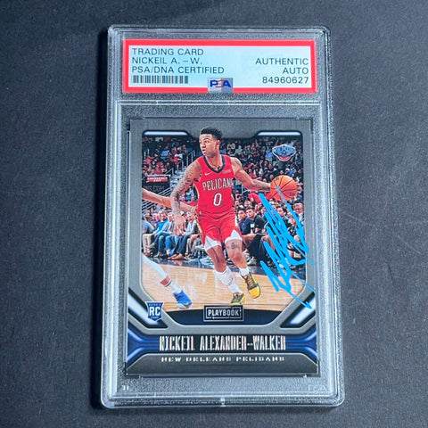 2019-20 Panini Chronicles #218 Nickeil Alexander-Walker Signed Card AUTO PSA Slabbed Pelicans