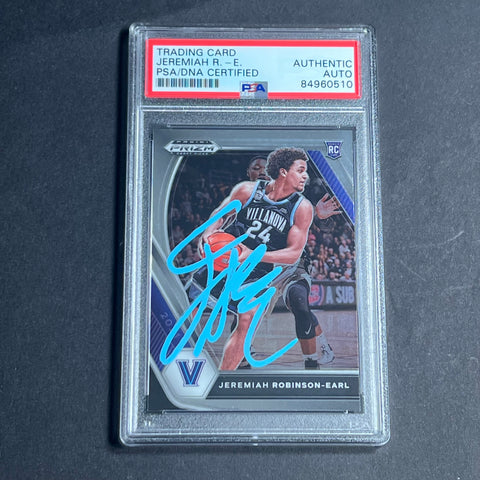 2020 Panini Prizm Draft #43 Jeremiah Robinson-Earl Signed Card AUTO PSA Slabbed Thunder