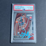 2019-20 Panini Prizm #4 De'Andre Hunter Signed Card AUTO PSA/DNA Slabbed Hawks