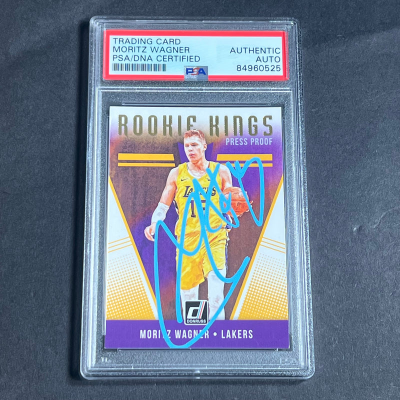 2018-19 Panini Donruss #5 Moritz Wagner Signed Card AUTO PSA Slabbed RC Lakers
