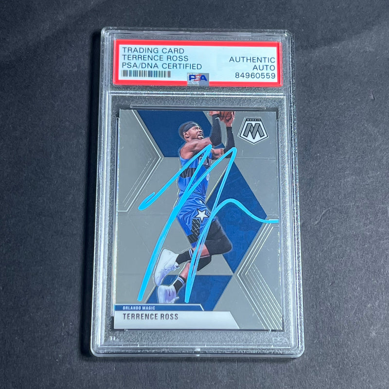 2019-20 Panini Mosaic #52 Terrence Ross Signed Card AUTO PSA/DNA Slabbed Magic