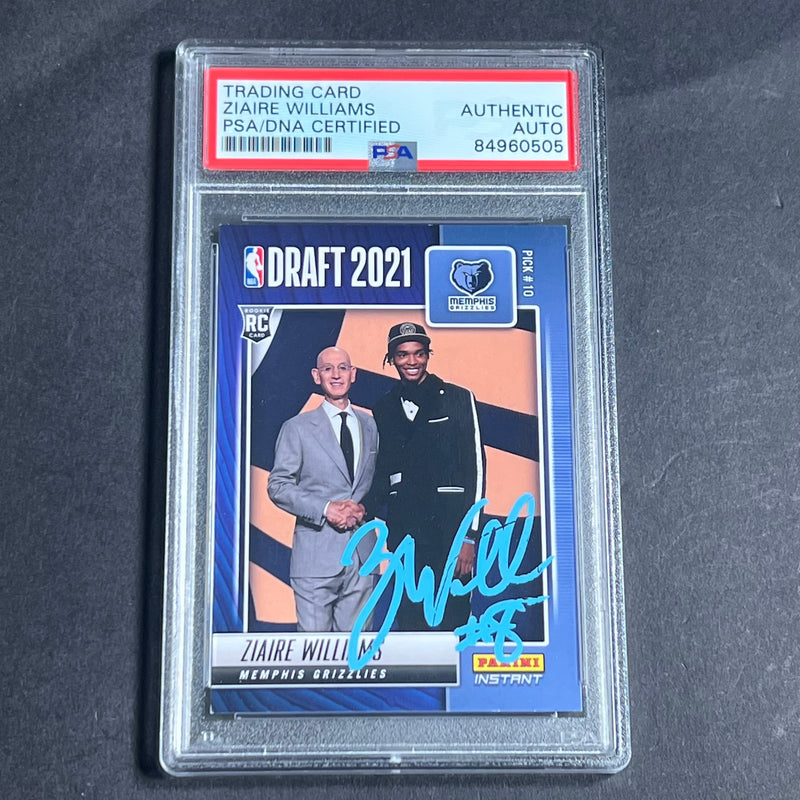 2021-22 Panini Instant #DN10 Ziaire Williams Signed Card AUTO PSA/DNA Slabbed RC California