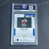 2022-2023 Panini Instant #DN 22 Nikola Jovic Signed Card PSA AUTO RC Slabbed Heat