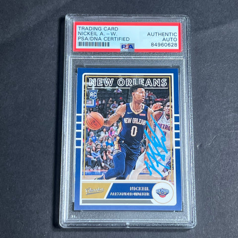 2019-20 Panini Chronicles Classics #640 Nickeil Alexander Walker Signed Card AUTO PSA Slabbed Pelicans