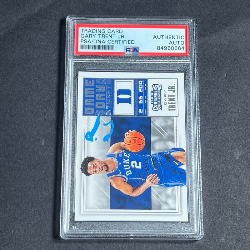 2018 Panini Contenders #17 Gary Trent Jr Signed Rookie Card AUTO PSA Slabbed Duke