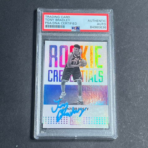 2017-18 Panini Status #33 Tony Bradley Signed Card AUTO PSA Slabbed RC Jazz
