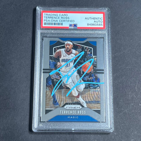2019-20 Panini Prizm #44 Terrence Ross Signed Card AUTO PSA Slabbed Magic