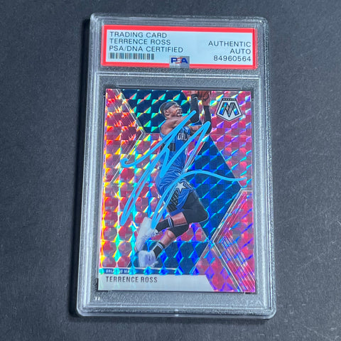 2019-20 Panini Mosaic Cracked Ice #52 Terrence Ross Signed Card AUTO PSA/DNA Slabbed Magic