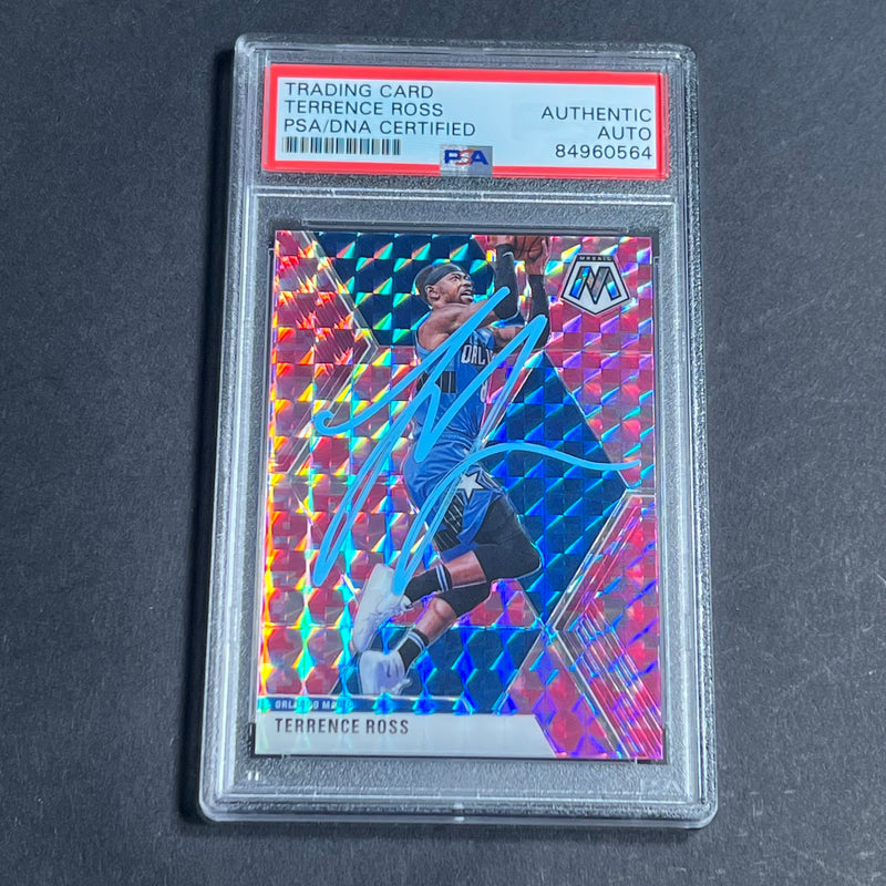2019-20 Panini Mosaic Cracked Ice #52 Terrence Ross Signed Card AUTO PSA/DNA Slabbed Magic