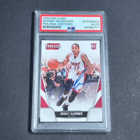 2016-17 Panini Threads #189 Rodney McGruder Signed Card AUTO PSA Slabbed Heat RC