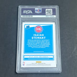 2020-21 Donruss Rated Rookie #233 Isaiah Stewart Signed Card AUTO PSA Slabbed RC Pistons