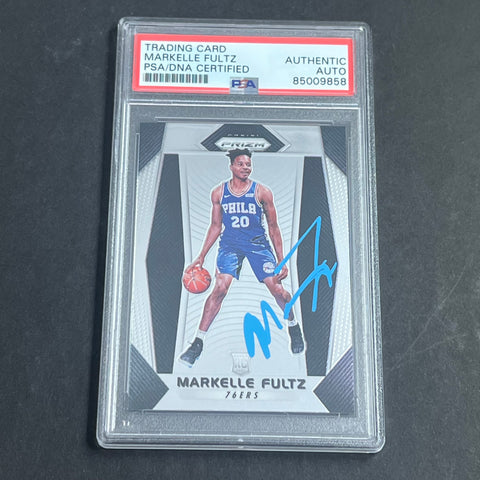 2017-18 Panini Prizm #1 Markelle Fultz Signed Card PSA Slabbed RC 76ers
