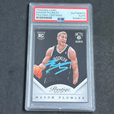 2013-14 Panini Prestige #182 Mason Plumlee Signed Card AUTO PSA RC Slabbed Nets