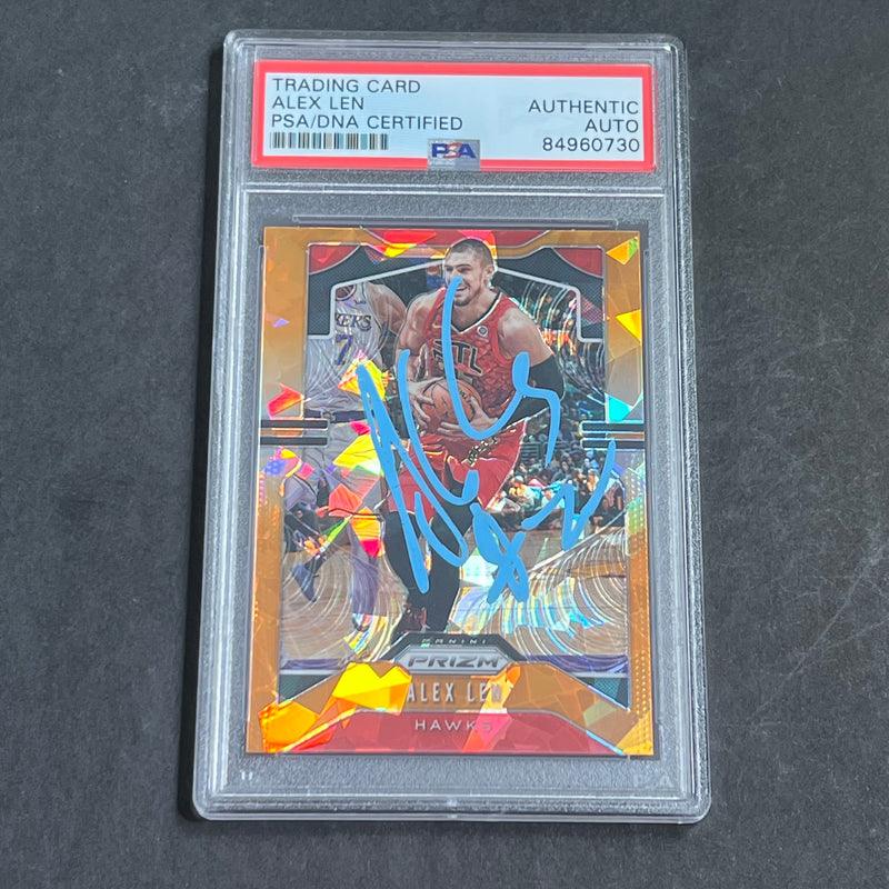 2019-20 Panini Prizm Basketball #38 Alex Len Signed Card AUTO PSA Slabbed Hawks