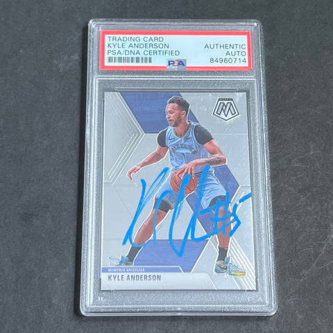 2019-20 Panini Mosaic #96 Kyle Anderson Signed Card AUTO PSA/DNA Slabbed Grizzlies