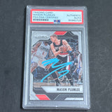2016-17 Panini Prizm #276 Mason Plumlee Signed Card AUTO PSA Slabbed Trail Blazers