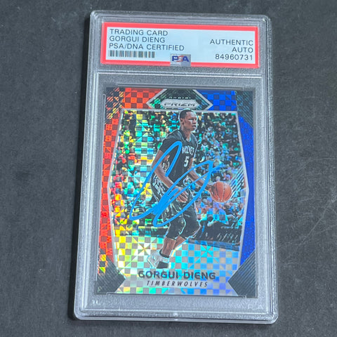 2017-18 Panini Prizm #88 Gorgui Dieng Signed Card AUTO PSA Slabbed Minnesota Timberwolves