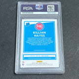 2020-21 Donruss Rated Rookie #204 Killian Hayes Signed Card AUTO PSA Slabbed RC Pistons
