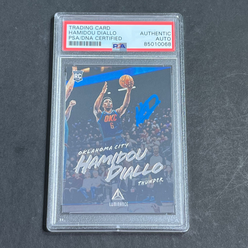 2020-21 Panini Mosaic #145 Hamidou Diallo Signed Card AUTO PSA Slabbed RC Thunder
