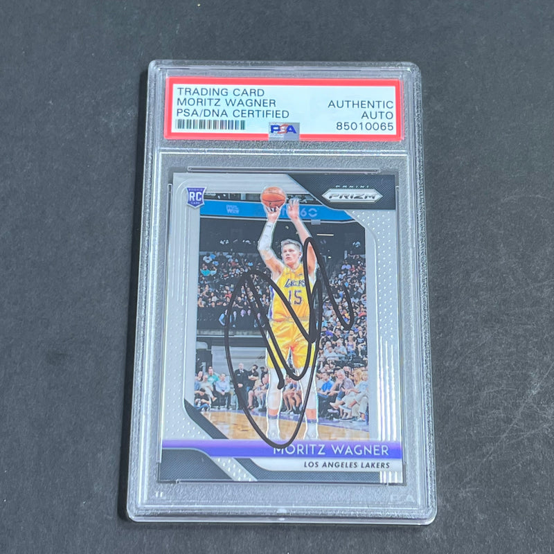 2018-19 Panini Prizm #284 Moritz Wagner AUTO PSA Slabbed RC Lakers